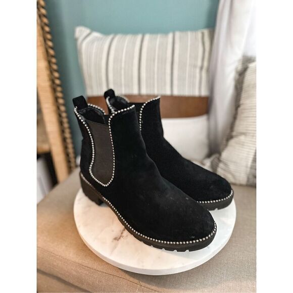Suede moto boots - Picture 3 of 5